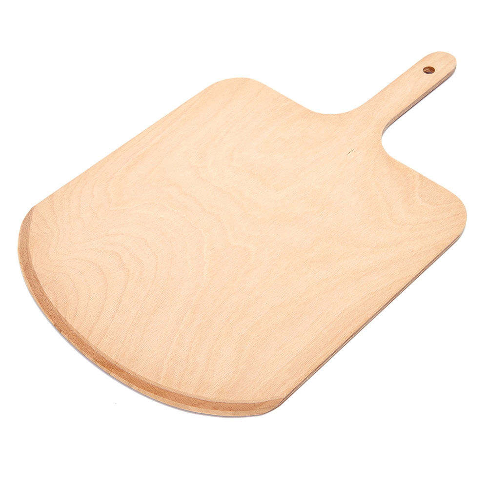 pale pizza per fornetto con manico corto cm. 29,5 x 29,5 in legno faggio  multistrato